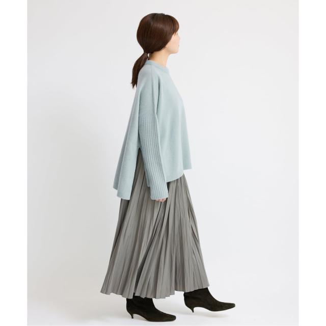 イエナ（IENA）/《WEB限定/追加》ウールカシミヤ 脇スリットクルーネックプルオーバー