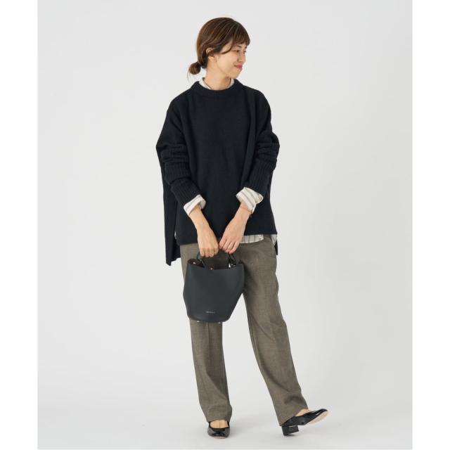 イエナ（IENA）/《WEB限定/追加》ウールカシミヤ 脇スリットクルーネックプルオーバー