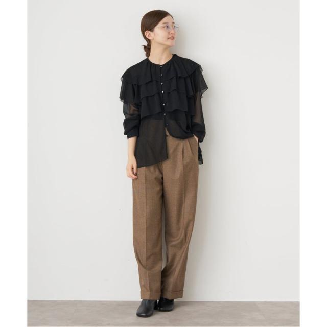 イエナ（IENA）/《一部カラーWEB・一部店舗限定/追加》楊柳フリルブラウス