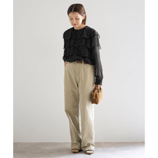 イエナ（IENA）/《一部カラーWEB・一部店舗限定/追加》楊柳フリルブラウス