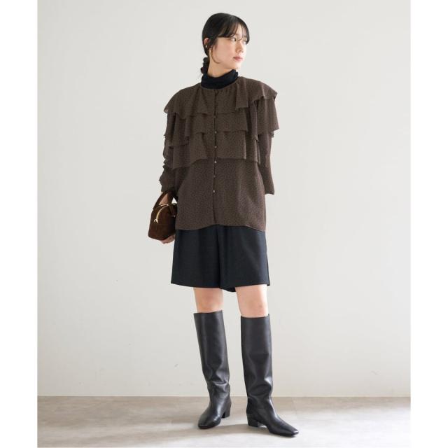 イエナ（IENA）/《一部カラーWEB・一部店舗限定/追加》楊柳フリルブラウス