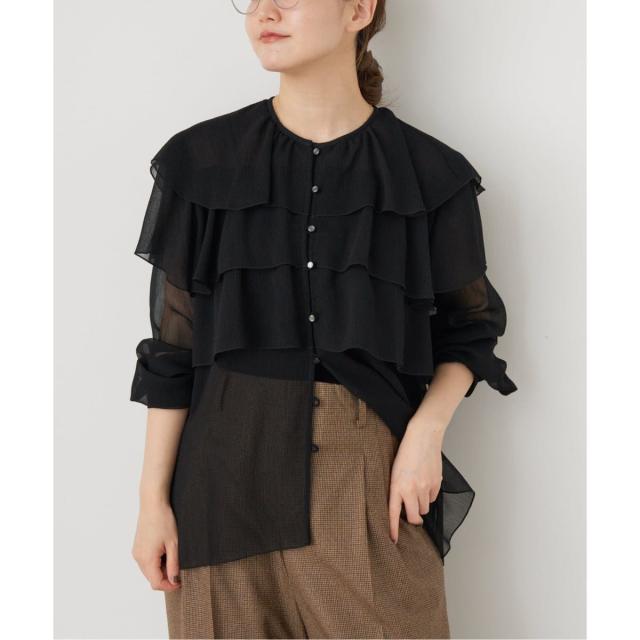 イエナ（IENA）/《一部カラーWEB・一部店舗限定/追加》楊柳フリルブラウス