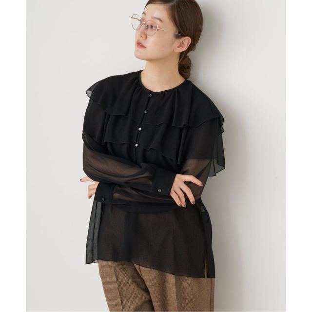 イエナ（IENA）/《一部カラーWEB・一部店舗限定/追加》楊柳フリルブラウス