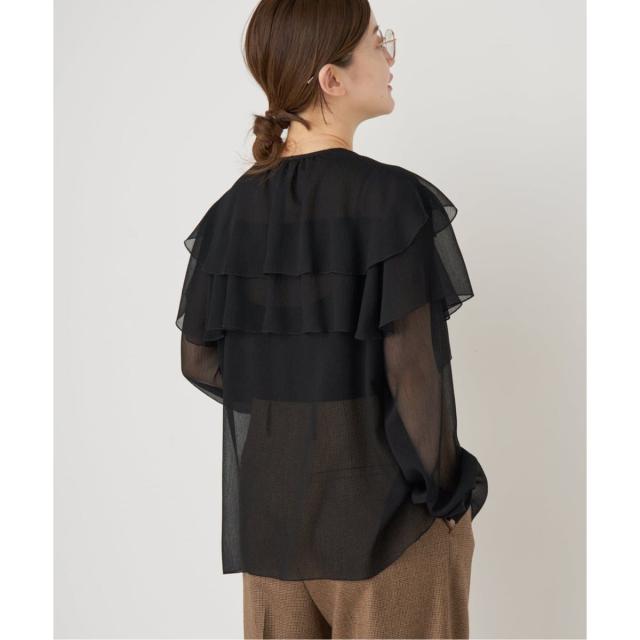 イエナ（IENA）/《一部カラーWEB・一部店舗限定/追加》楊柳フリルブラウス