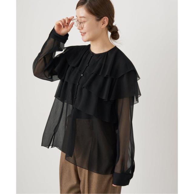 イエナ（IENA）/《一部カラーWEB・一部店舗限定/追加》楊柳フリルブラウス