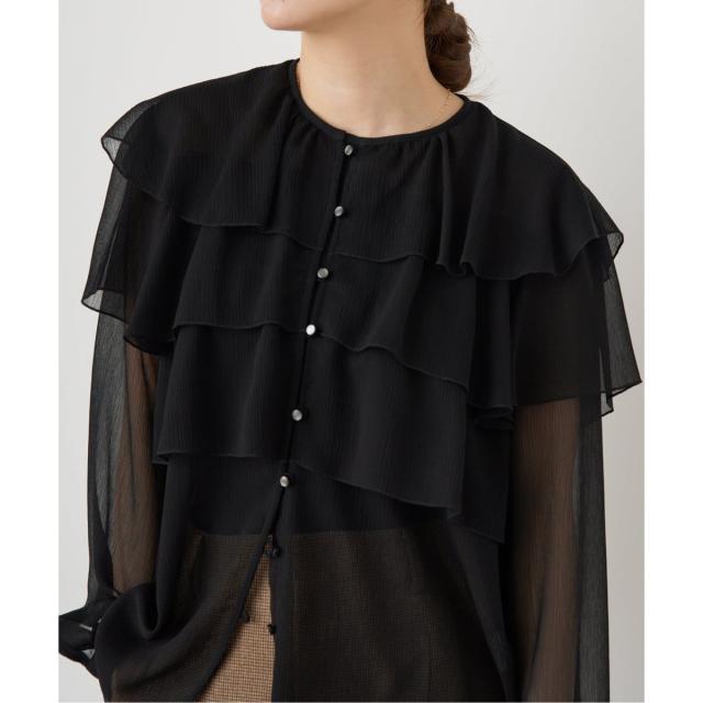 イエナ（IENA）/《一部カラーWEB・一部店舗限定/追加》楊柳フリルブラウス