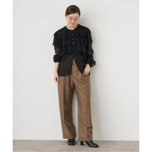 イエナ（IENA）/《一部カラーWEB・一部店舗限定/追加》楊柳フリルブラウス