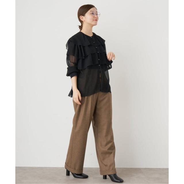 イエナ（IENA）/《一部カラーWEB・一部店舗限定/追加》楊柳フリルブラウス
