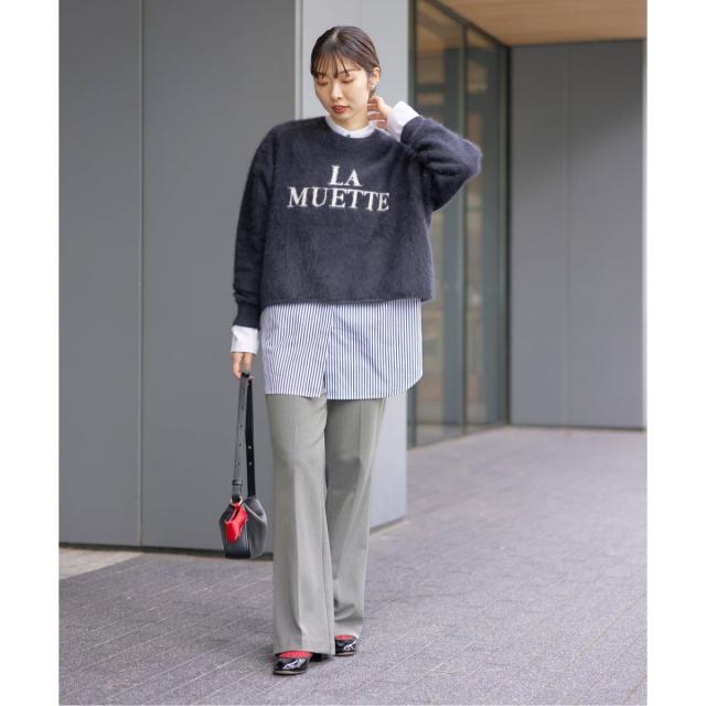 イエナ（IENA）/《追加2》ウォッシャブル 裏起毛セミフレアパンツ