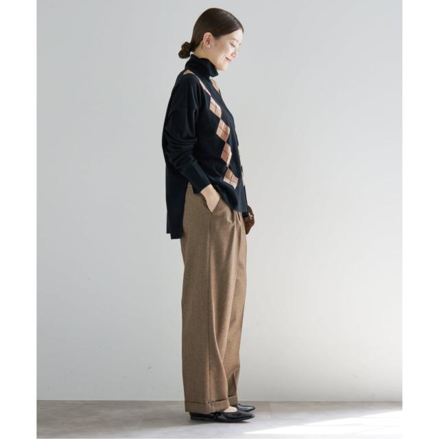 イエナ（IENA）/《予約》ライトウールアーガイルニット