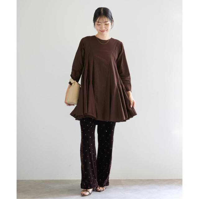 イエナ AAYUSHI/アユーシ 別注 ロングスリーブラッフルドレス AAYUSHI/アユーシ 別注 ロングスリーブラッフルドレス（ワンピース