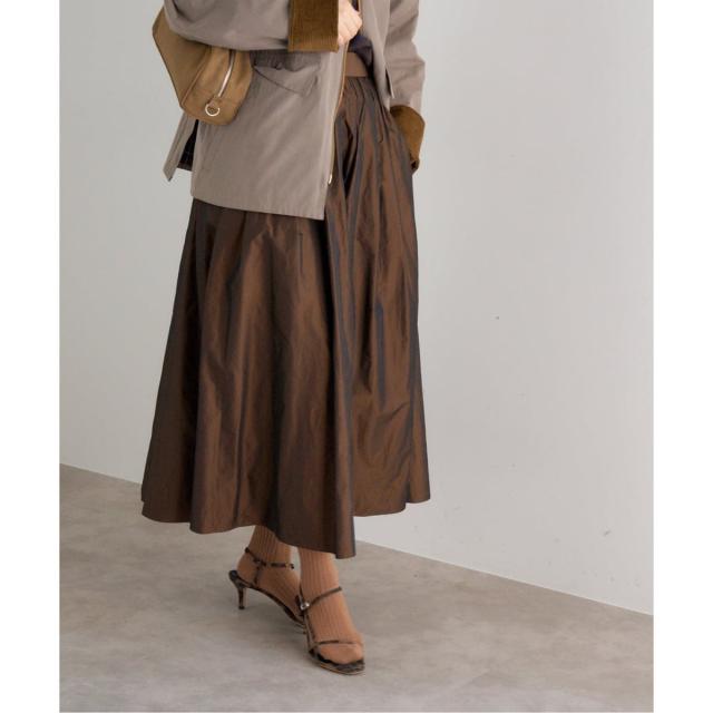 イエナ（IENA）/《追加2・一部店舗限定》タフタフレアスカート