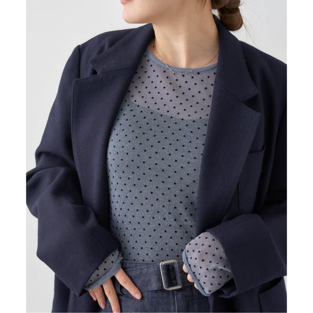 イエナ（IENA）/《追加2》フロッキードット シアープルオーバー