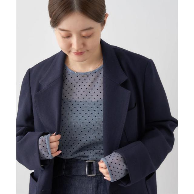 イエナ（IENA）/《追加2》フロッキードット シアープルオーバー