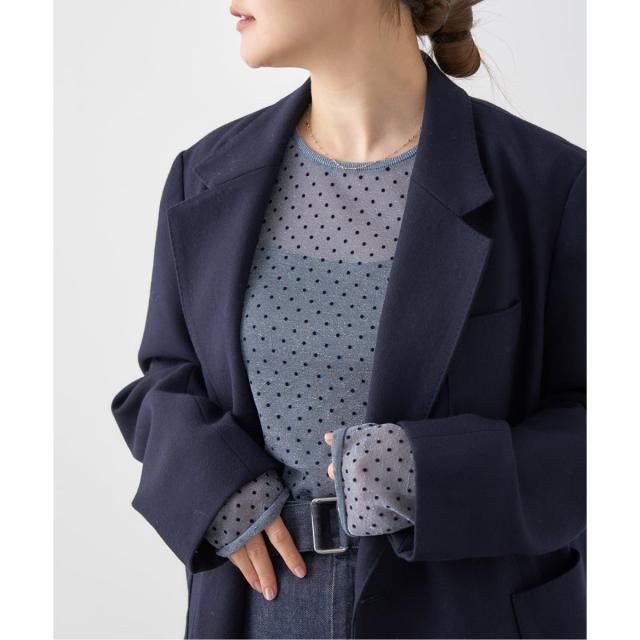 イエナ（IENA）/《追加2》フロッキードット シアープルオーバー