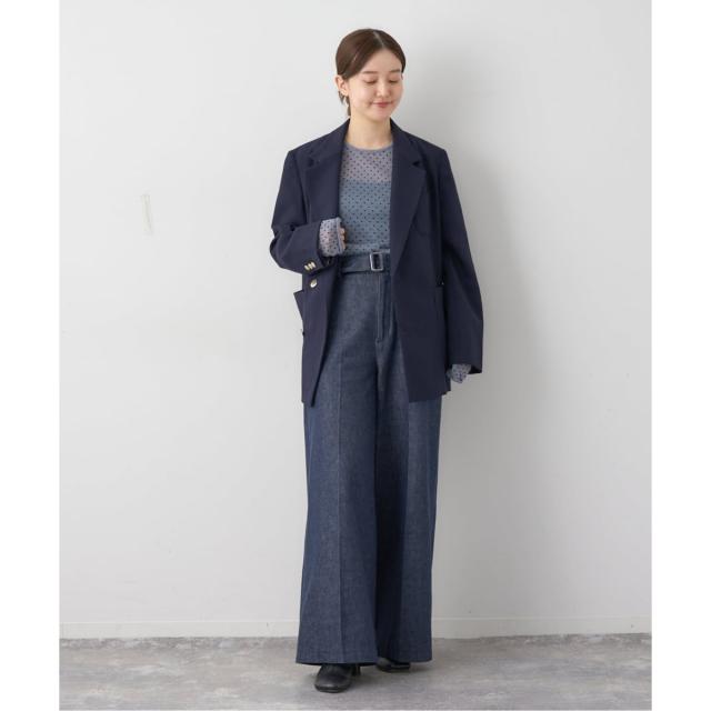 イエナ（IENA）/《追加2》フロッキードット シアープルオーバー