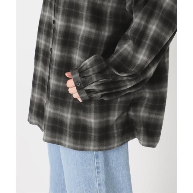 イエナ（IENA）/《追加2》BLACK フリルチェックブラウス
