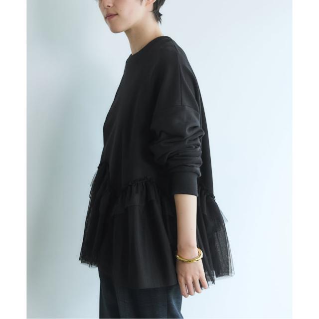 イエナ（IENA）/BLACK チュールフリルスウェット | 激安通販のイーサプライ