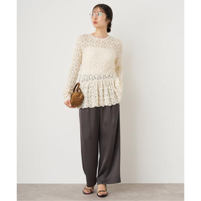 イエナ（IENA）/《追加》ダブルサテンイージーパンツ