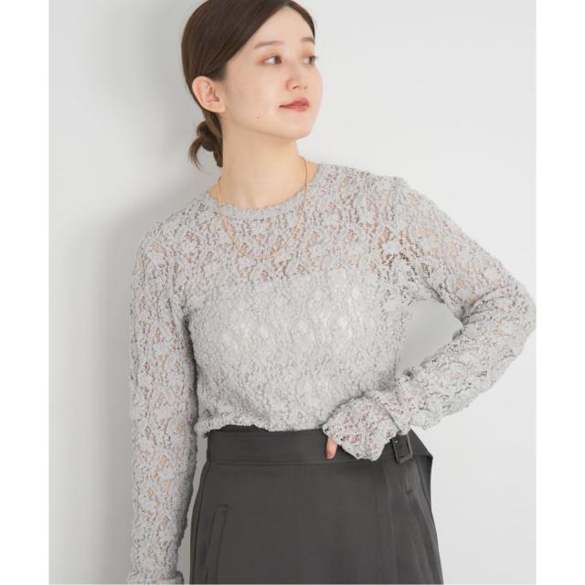 イエナ（IENA）/《追加》Flowerストレッチレースプルオーバー