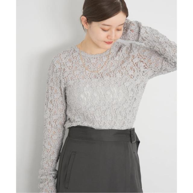 イエナ（IENA）/《追加》Flowerストレッチレースプルオーバー