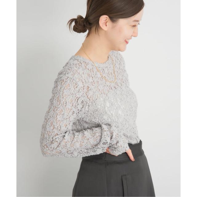 イエナ（IENA）/《追加》Flowerストレッチレースプルオーバー