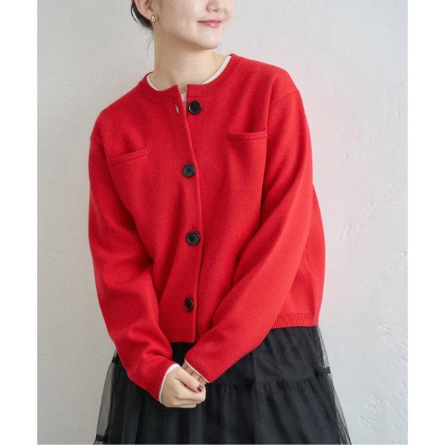 イエナ（IENA）/《追加》スーパーファインスムースクルーカーディガン