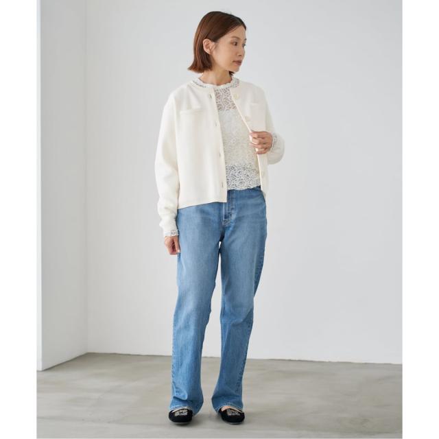 イエナ（IENA）/《追加》スーパーファインスムースクルーカーディガン