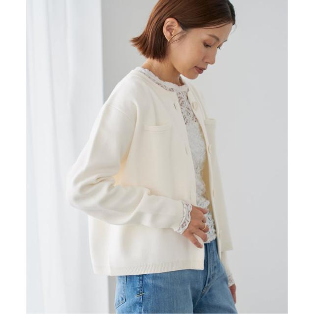 イエナ（IENA）/《追加》スーパーファインスムースクルーカーディガン