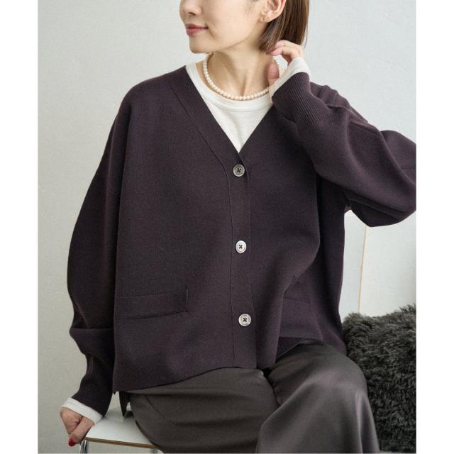 イエナ（IENA）/《追加4》スーパーファインスムース ショートカーディガン