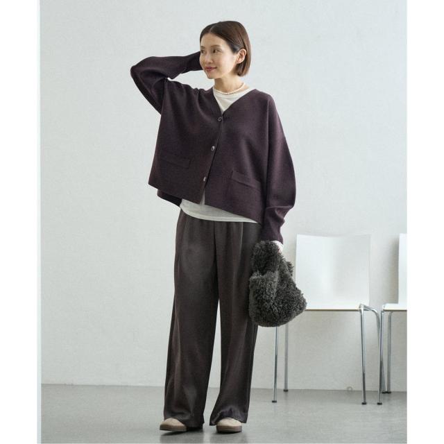 イエナ（IENA）/《追加4》スーパーファインスムース ショートカーディガン