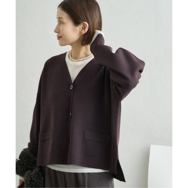 イエナ（IENA）/《追加4》スーパーファインスムース ショートカーディガン