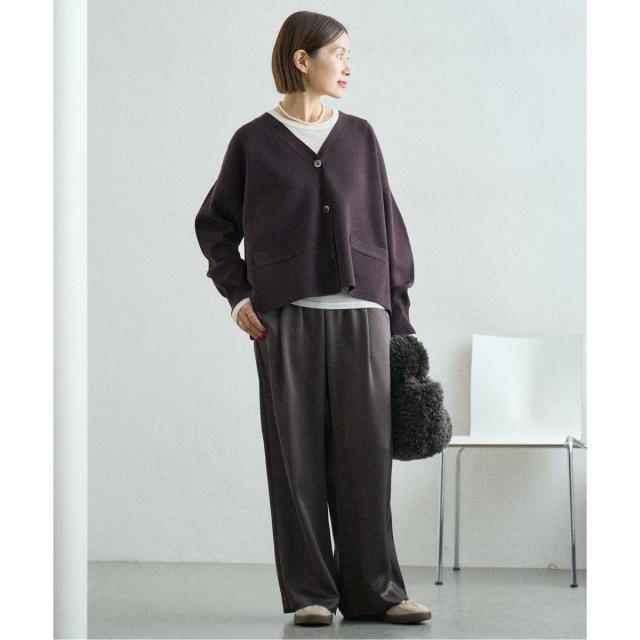 イエナ（IENA）/《追加4》スーパーファインスムース ショートカーディガン