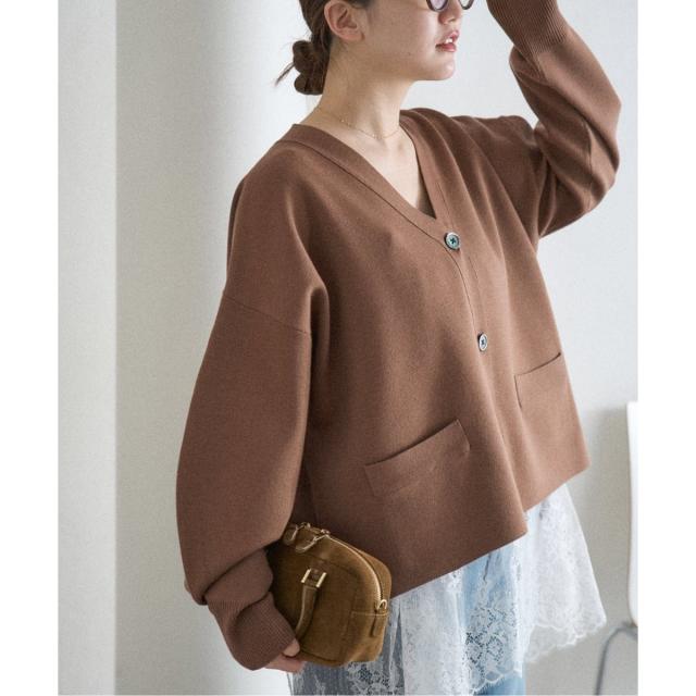 イエナ（IENA）/《追加4》スーパーファインスムース ショートカーディガン