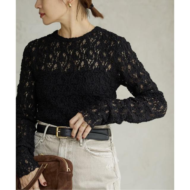 イエナ（IENA）/《追加2》Flowerストレッチレースプルオーバー