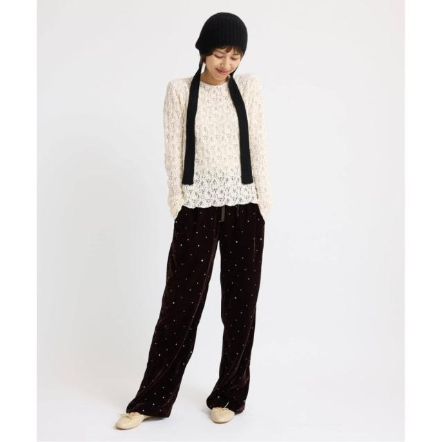 イエナ（IENA）/《追加2》Flowerストレッチレースプルオーバー