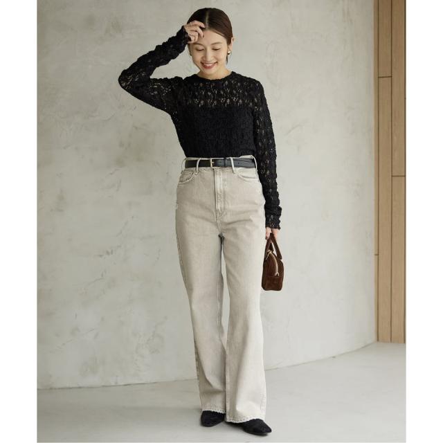 イエナ（IENA）/《追加2》Flowerストレッチレースプルオーバー