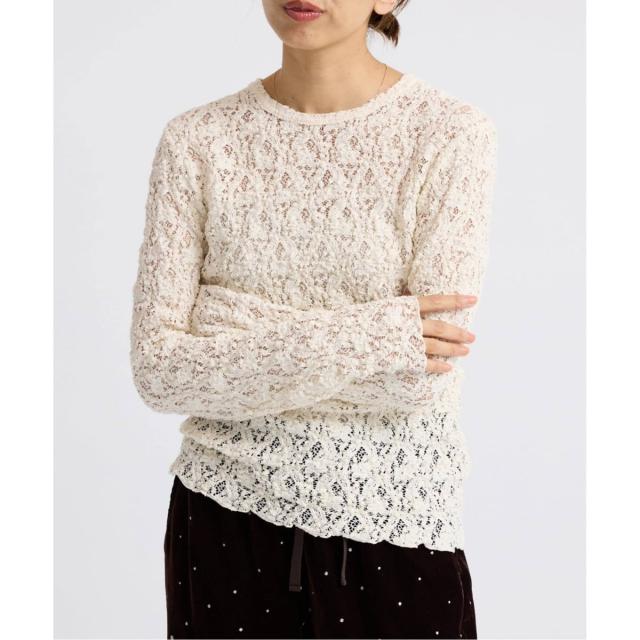 イエナ（IENA）/《追加2》Flowerストレッチレースプルオーバー