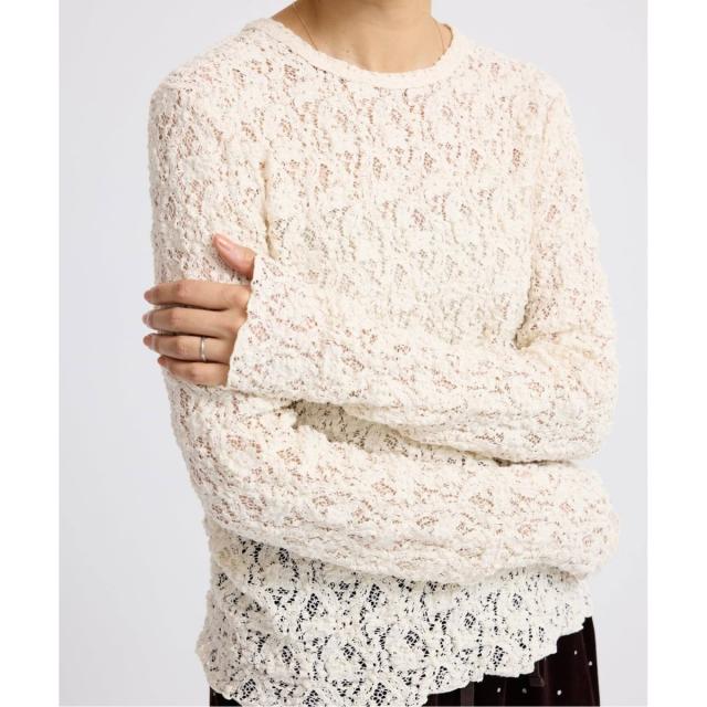 イエナ（IENA）/《追加2》Flowerストレッチレースプルオーバー