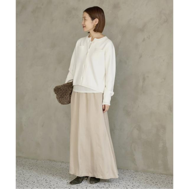 イエナ（IENA）/《追加2》スーパーファインスムースクルーカーディガン