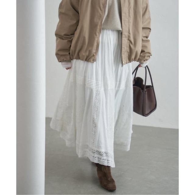 イエナ（IENA）/《WEB限定/追加3予約》コットンレーススカート
