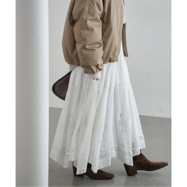 イエナ（IENA）/《WEB限定/追加3予約》コットンレーススカート