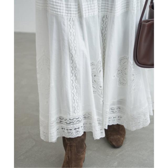 イエナ（IENA）/《WEB限定/追加3予約》コットンレーススカート