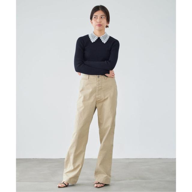 イエナ（IENA）/《追加予約》レース襟 RIBホールガーメントプルオーバー