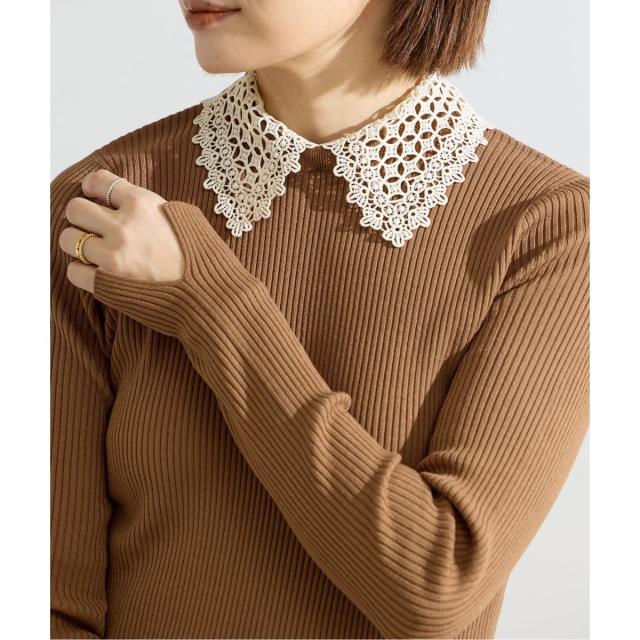 イエナ（IENA）/《追加予約》レース襟 RIBホールガーメントプルオーバー