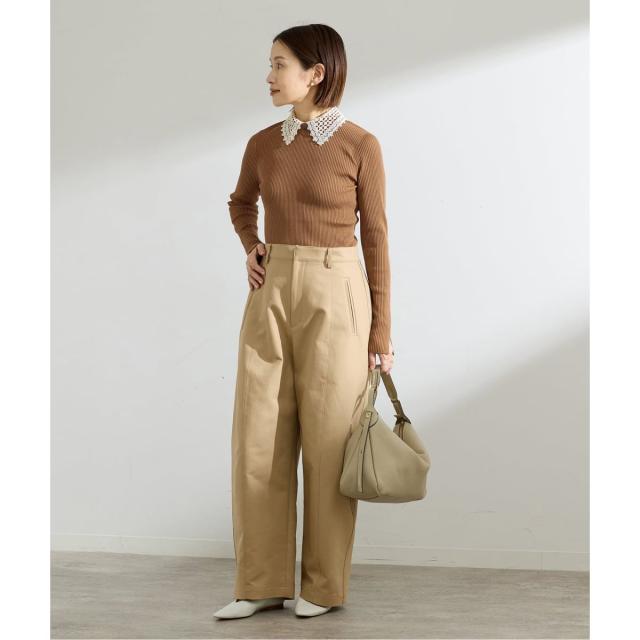 イエナ（IENA）/《追加予約》レース襟 RIBホールガーメントプルオーバー