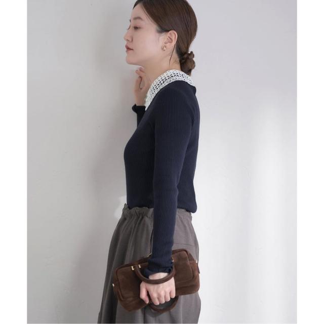 イエナ（IENA）/《追加予約》レース襟 RIBホールガーメントプルオーバー