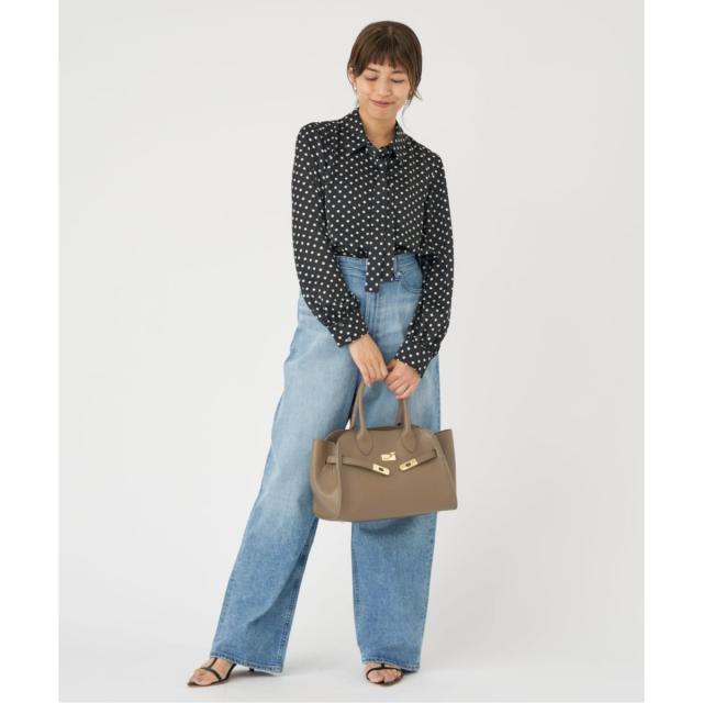 イエナ（IENA）/《WEB限定/追加3予約》サテンドットタイ付ブラウス