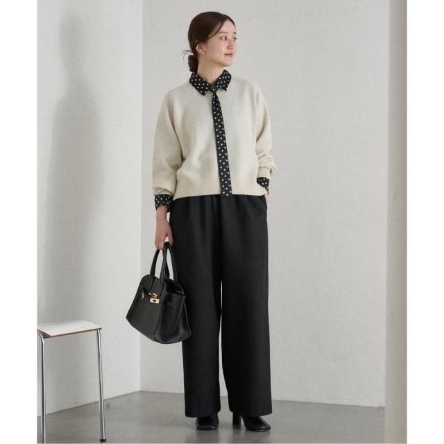 イエナ（IENA）/《WEB限定/追加3予約》サテンドットタイ付ブラウス