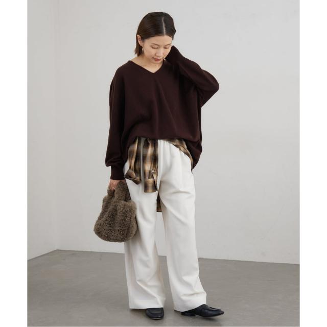 イエナ（IENA）/《追加3》Fineニュージーウール ニュアンス Vプルオーバー